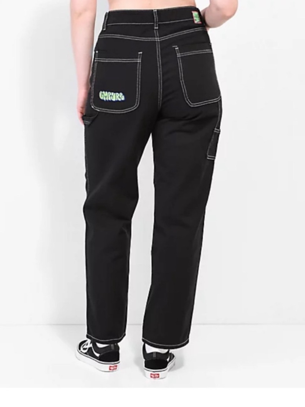 Empyre Tori Carpenter Skate Jeans Black Contrast Stitch Baggy / Women's 2